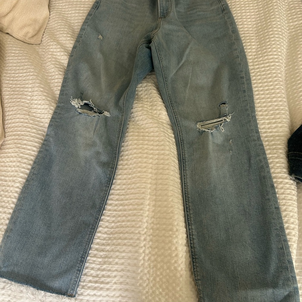 Express Light Blue Distressed Men's Jeans